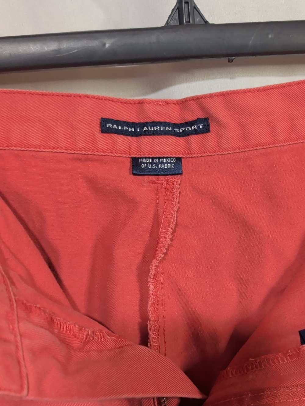 Ralph Lauren Sport Pink Salmon Chino Shorts Women’s Size 14 100% Cotton - Picture 5 of 11